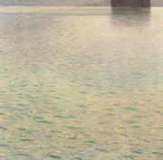 Gustav Klimt Island in Lake Atter (mk20) oil on canvas